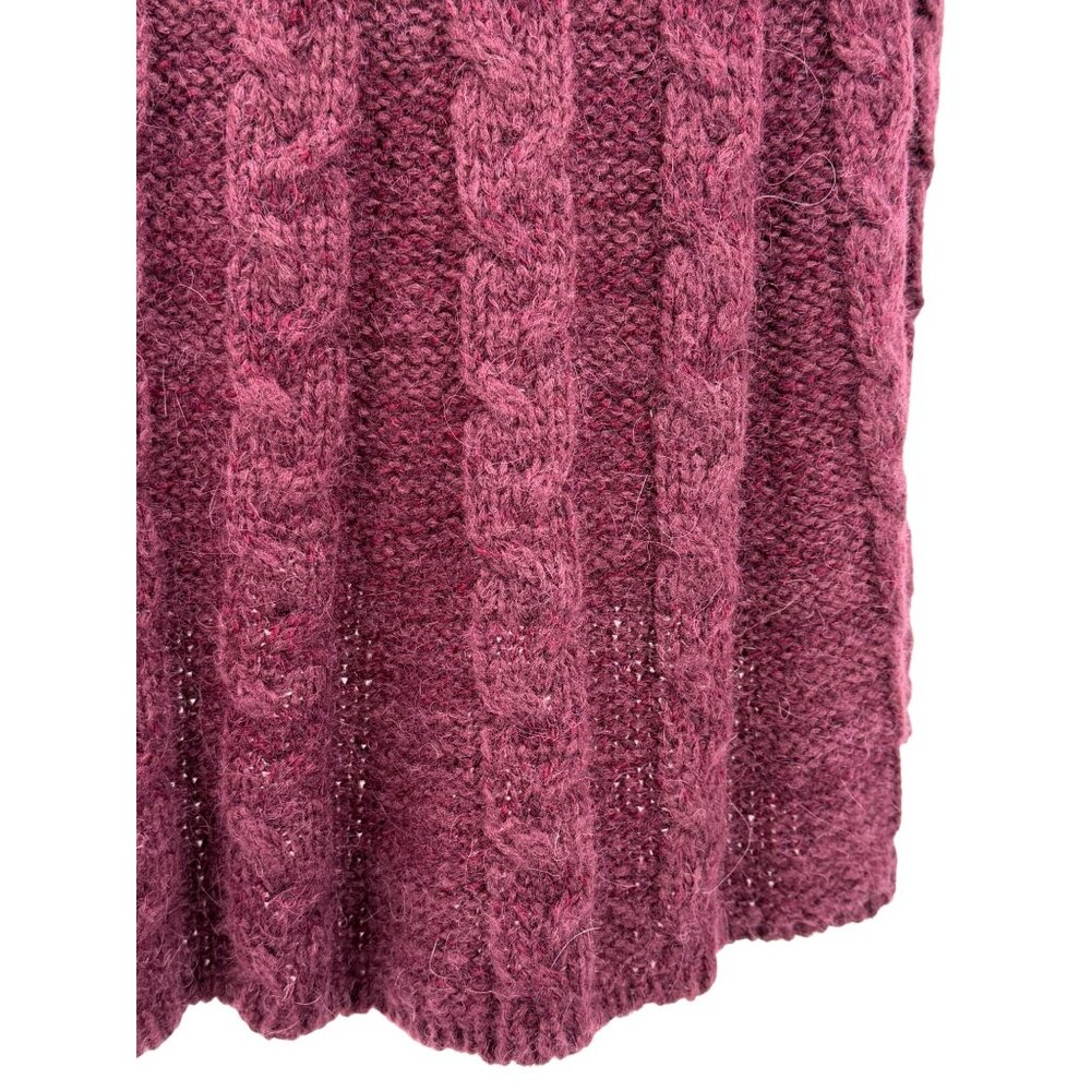 NWT Free People Dark Cherry Sequin Fit & Flare Sweater Dress | Mob Wife Coquette - Picture 5 of 16